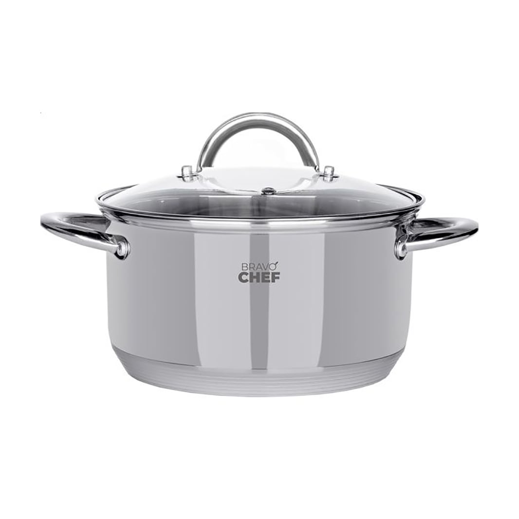 Каструля BRAVO CHEF з кришкою, 22 см, 4.35 л (BC-2001-22)